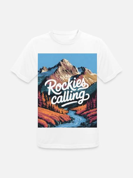 Rockies Calling - Men's Breathable T-Shirt - white