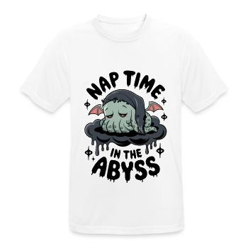 L’heure de la sieste dans l’abîme - T-shirt respirant Homme - blanc - Devant - AI Model Male 185 dark (185cm)