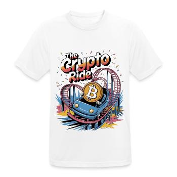 The Crypto Ride - Men's Breathable T-Shirt - white - Front - AI Model Male 185 dark (185cm)