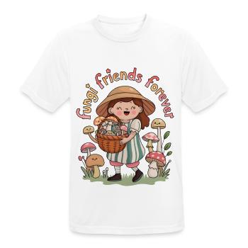 Fungi Friends Forever - Men's Breathable T-Shirt - white - Front - AI Model Male 185 dark (185cm)