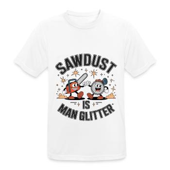 Sawdust Is Man Glitter - Men's Breathable T-Shirt - white - Front - AI Model Male 185 dark (185cm)