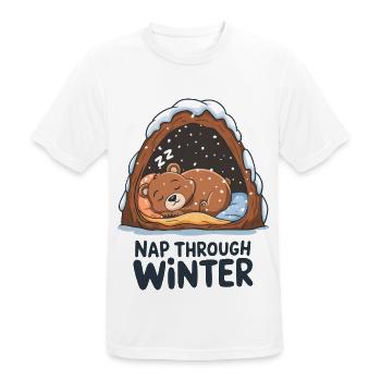 Nap Through Winter - Men's Breathable T-Shirt - white - Front - AI Model Male 185 dark (185cm)