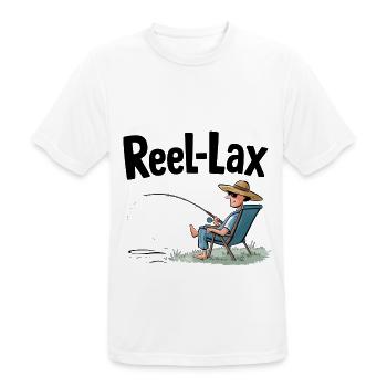 Reel-lax - Men's Breathable T-Shirt - white - Front - AI Model Male 185 dark (185cm)