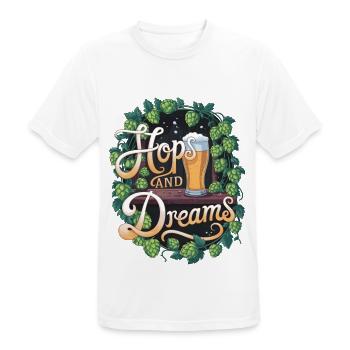 Hops And Dreams - Men's Breathable T-Shirt - white - Front - AI Model Male 185 dark (185cm)