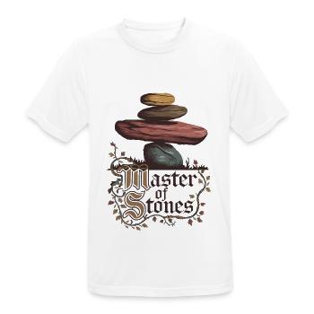 Master Of Stones - Men's Breathable T-Shirt - white - Front - AI Model Male 185 dark (185cm)