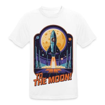 To The Moon - Men's Breathable T-Shirt - white - Front - AI Model Male 185 dark (185cm)