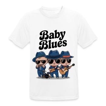 Baby Blues - Men's Breathable T-Shirt - white - Front - AI Model Male 185 dark (185cm)