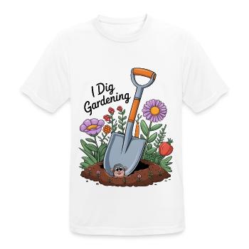 I Dig Gardening - Men's Breathable T-Shirt - white - Front - AI Model Male 185 dark (185cm)