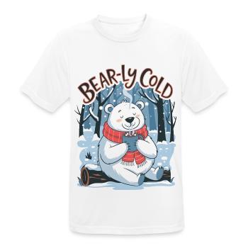 Bear-ly Cold - Men's Breathable T-Shirt - white - Front - AI Model Male 185 dark (185cm)