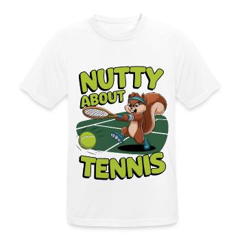 Nutty About Tennis - Men's Breathable T-Shirt - white - Front - AI Model Male 185 dark (185cm)