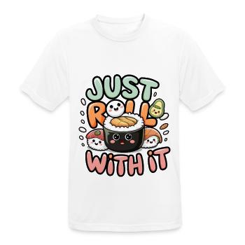 Just Roll With It - Men's Breathable T-Shirt - white - Front - AI Model Male 185 dark (185cm)