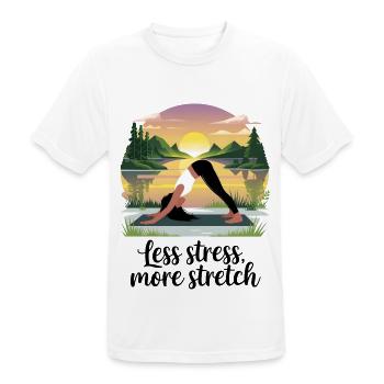 Less Stress, More Stretch - Men's Breathable T-Shirt - white - Front - AI Model Male 185 dark (185cm)