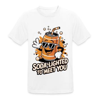Soda-Lighted To Meet You - Men's Breathable T-Shirt - white - Front - AI Model Male 185 dark (185cm)