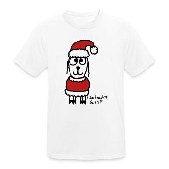 Weihnachts ScHoF - Männer T-Shirt atmungsaktiv - Weiß - Vorne - AI Model Male 185 dark (185cm)