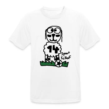 Sport ScHoF - Männer T-Shirt atmungsaktiv - Weiß - Vorne - AI Model Male 185 dark (185cm)