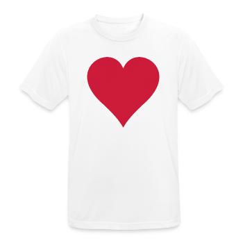 heart - Men's Breathable T-Shirt - white - Front - AI Model Male 185 dark (185cm)