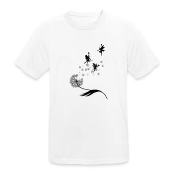 Papillons design puste fleurs prairie coeurs fées - T-shirt respirant Homme - blanc - Devant - AI Model Male 185 dark (185cm)