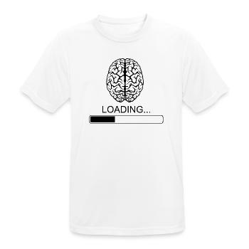 Brain Sayings Funny Funny Breakfast Joke - Men's Breathable T-Shirt - white - Front - AI Model Male 185 dark (185cm)