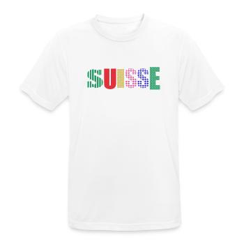 SUISSE - T-shirt respirant Homme - blanc - Devant - AI Model Male 185 dark (185cm)