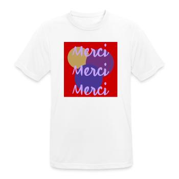 THANK YOU. MISTRESS. MASTER. THANK YOU MISTRESS - Men's Breathable T-Shirt - white - Front - AI Model Male 185 dark (185cm)