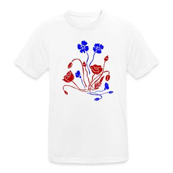 Fleur Picture Fleurs - T-shirt respirant Homme - blanc - Devant - AI Model Male 185 dark (185cm)