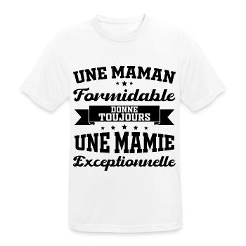 Gift for Grandma - An Exceptional Granny - Men's Breathable T-Shirt - white - Front - AI Model Male 185 dark (185cm)