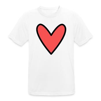 HEART. MOM. MOTHER'S DAY. HEART. FEAST - Men's Breathable T-Shirt - white - Front - AI Model Male 185 dark (185cm)