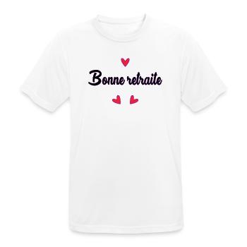 RETIREMENT. RETIREMENT. RETIRED. RETIREMENT - Men's Breathable T-Shirt - white - Front - AI Model Male 185 dark (185cm)