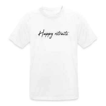 RETIREMENT. RETIREMENT. RETIRED. RETIREMENT - Men's Breathable T-Shirt - white - Front - AI Model Male 185 dark (185cm)