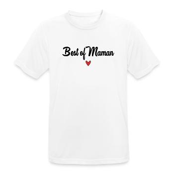 MAMA. MUTTERTAG. SCHÖNEN MUTTERTAG - Männer T-Shirt atmungsaktiv - Weiß - Vorne - AI Model Male 185 dark (185cm)
