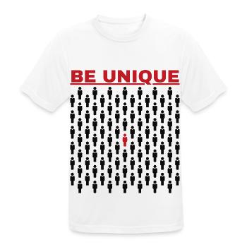 Be unique in the crowd - Men's Breathable T-Shirt - white - Front - AI Model Male 185 dark (185cm)