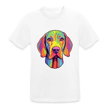 Plott Hund Hund Rasse Cartoon Kawaii Illustration - Männer T-Shirt atmungsaktiv - Weiß - Vorne - AI Model Male 185 dark (185cm)