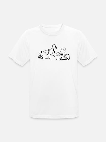 French Bulldog Mama - Männer T-Shirt atmungsaktiv - Weiß