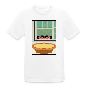 ZMELT beäugt leckeres Essen... - Männer T-Shirt atmungsaktiv - Weiß - Vorne - AI Model Male 185 dark (185cm)