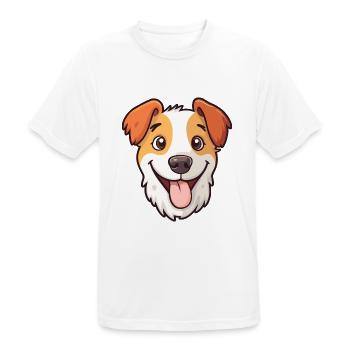 Komondorok Hunderasse Aquarell Karikatur Kawaii Cli - Männer T-Shirt atmungsaktiv - Weiß - Vorne - AI Model Male 185 dark (185cm)