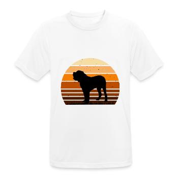 Alano Español Hundeliebhaber Silhouette Vintage Sunset - Männer T-Shirt atmungsaktiv - Weiß - Vorne - AI Model Male 185 dark (185cm)