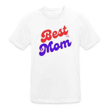 Best Mom - Männer T-Shirt atmungsaktiv - Weiß - Vorne - AI Model Male 185 dark (185cm)