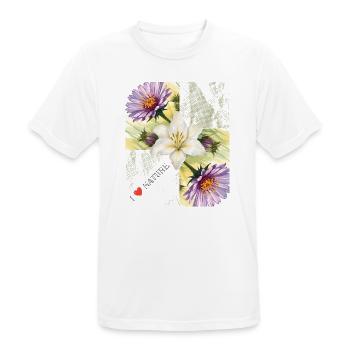 Nature_-4500_x_5400_px- - Männer T-Shirt atmungsaktiv - Weiß - Vorne - AI Model Male 185 dark (185cm)