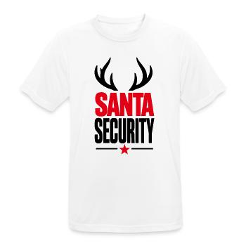 Santa Fetter roter Text mit Stern - Männer T-Shirt atmungsaktiv - Weiß - Vorne - AI Model Male 185 dark (185cm)
