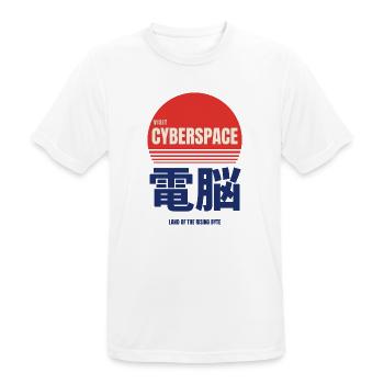 Besuchen Sie Cyberspace Land Of The Rising Byte - Männer T-Shirt atmungsaktiv - Weiß - Vorne - AI Model Male 185 dark (185cm)