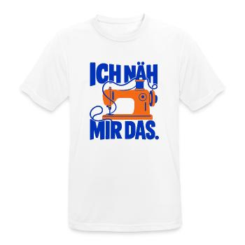 Ich näh mir das. – Nähliebe - Männer T-Shirt atmungsaktiv - Weiß - Vorne - AI Model Male 185 dark (185cm)