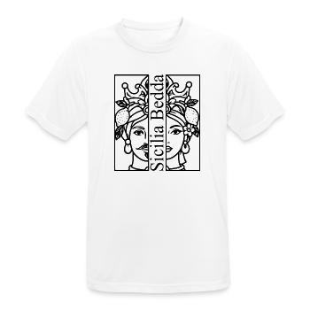 Sicilia Bedda - Männer T-Shirt atmungsaktiv - Weiß - Vorne - AI Model Male 185 dark (185cm)