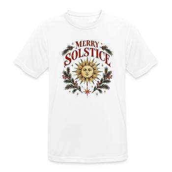 Fröhliche Sonnenwende Wintersonne Volksdesign - Männer T-Shirt atmungsaktiv - Weiß - Vorne - AI Model Male 185 dark (185cm)
