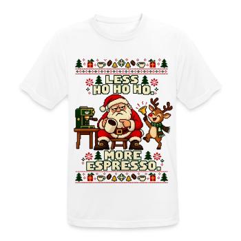Weihnachten Espresso Kaffee Santa - Männer T-Shirt atmungsaktiv - Weiß - Vorne - AI Model Male 185 dark (185cm)
