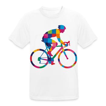 Lustiges Fahrrad Rennrad Gravel Radsport Geschenk - Männer T-Shirt atmungsaktiv - Weiß - Vorne - AI Model Male 185 dark (185cm)