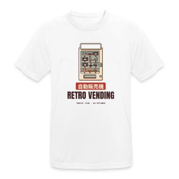 Retro-Verkaufsautomaten-Diskettekassette Japan - Männer T-Shirt atmungsaktiv - Weiß - Vorne - AI Model Male 185 dark (185cm)