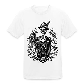 Bayerisches Skelett - Männer T-Shirt atmungsaktiv - Weiß - Vorne - AI Model Male 185 dark (185cm)