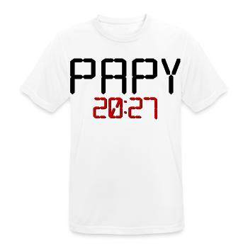 Großvater-Baby 2027, Frankreich - Männer T-Shirt atmungsaktiv - Weiß - Vorne - AI Model Male 185 dark (185cm)