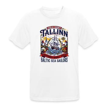 Tallinn Harju County Baltic Sea Sailors - Männer T-Shirt atmungsaktiv - Weiß - Vorne - AI Model Male 185 dark (185cm)