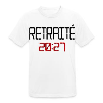 Pensionierter Opa 2027 - Männer T-Shirt atmungsaktiv - Weiß - Vorne - AI Model Male 185 dark (185cm)